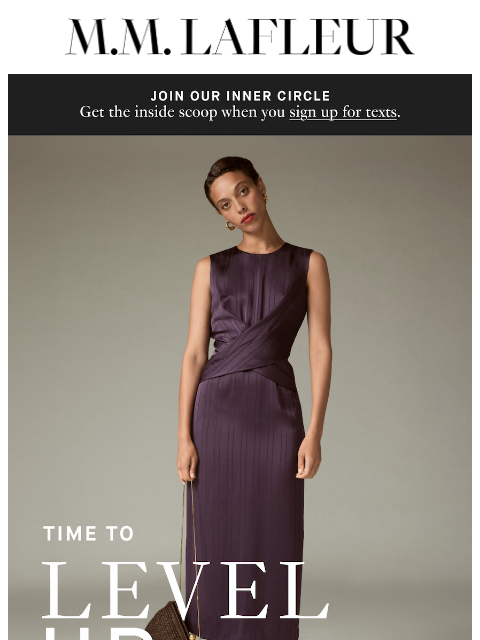 mmlafleur newsletter: PUT YOURSELF OUT THERE—in these dresses.