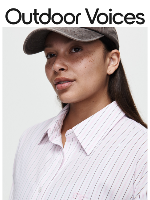 outdoorvoices newsletter: Meet the Striped Sun Shirt​