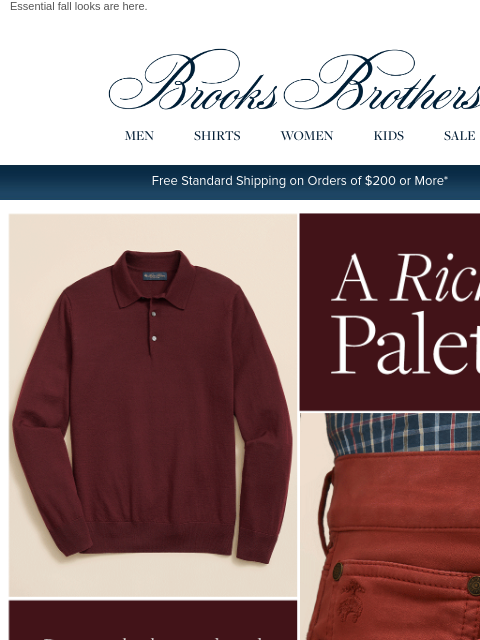 brooksbrothers newsletter: Our collection, in the colors of the season