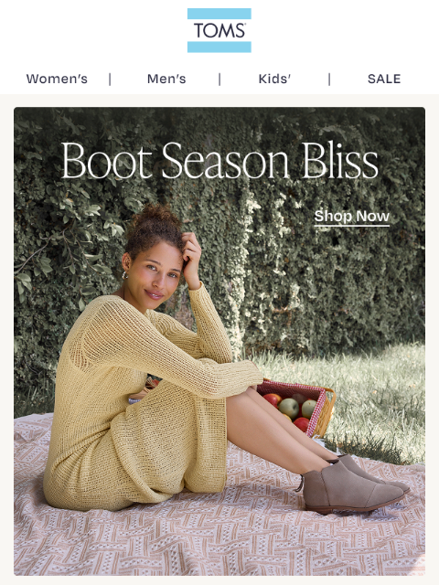 toms newsletter: Make Room For NEW Boots!