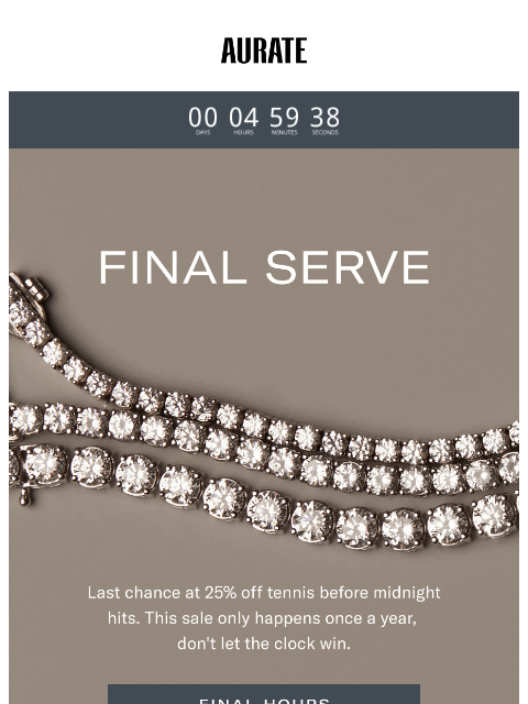 auratenewyork newsletter: GAME OVER IN 6 HOURS