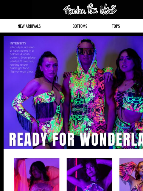 freedomravewear newsletter: Wonderland is almost here!
