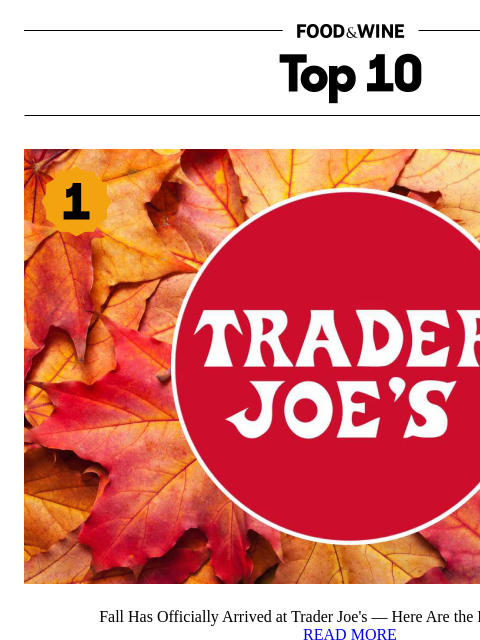 foodandwine newsletter: 5 Trader Joe's Fall Finds You Won't Want to Miss