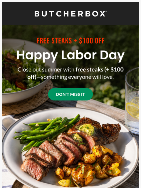 butcherbox newsletter: Your Labor Day just got juicier! 🤤🥩