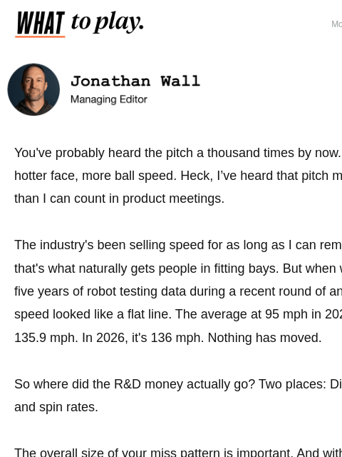 golfdigest newsletter: One number sums up five years of driver data