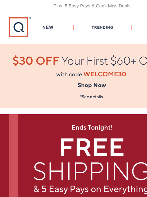 qvcemail newsletter: Last Day! Free Shipping & Up to 50% Off