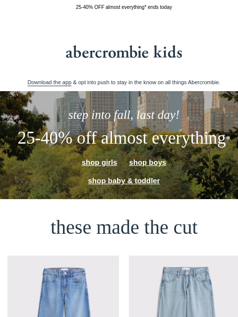 abercrombie newsletter: so hard to say goodbye