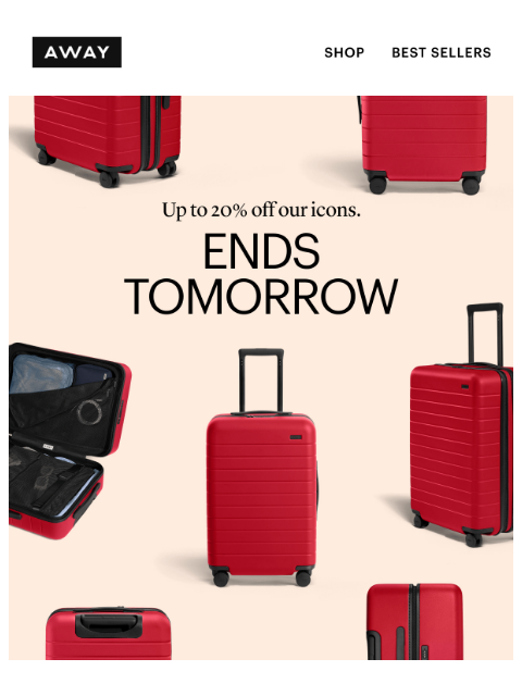 awaytravel newsletter: Up to 20% off our icons ends tomorrow