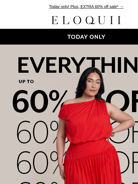 eloquii newsletter: Surprise ❣️ Up to 60% off EVERYTHING