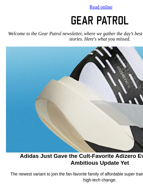 gearpatrol newsletter: Adidas Gives a High-Tech Update to Its Affordable ...
