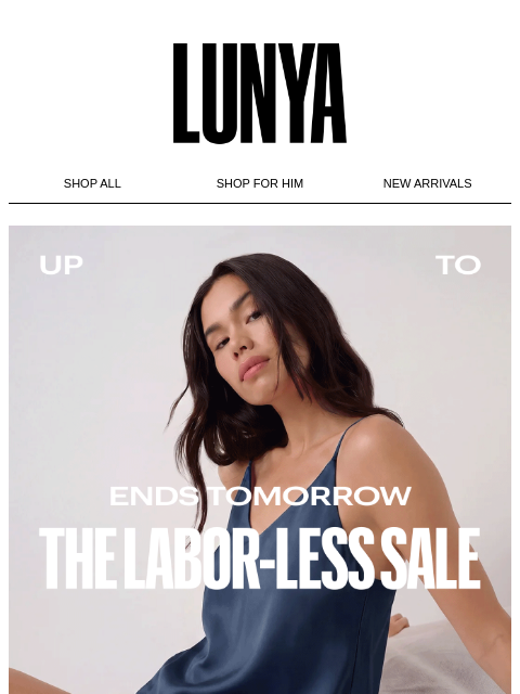 lunya newsletter: ENDS TOMORROW, UP TO 80% OFF