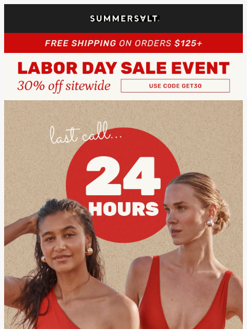 summersalt newsletter: 30% OFF Sitewide ends in 3...2...