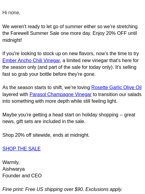 brightland newsletter: The sale lingers a little longer