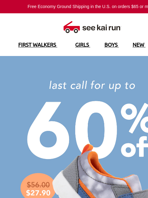 seekairun newsletter: Last chance: 70+ shoes up to 60% off ⏰