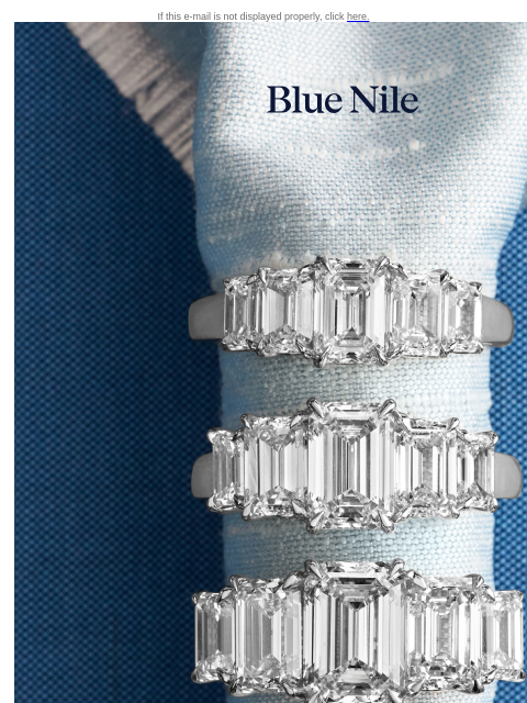 bluenile newsletter: New Graduated, Five-Stone Anniversary Rings