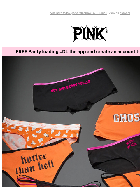 vspink newsletter: Last Day: 10/$40 Panties Is Leaving...