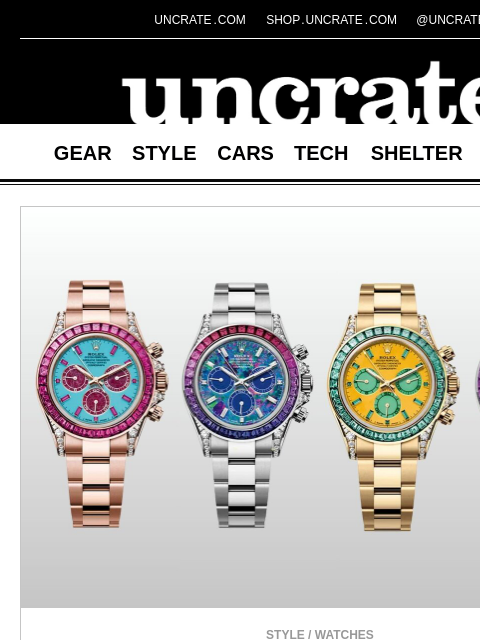 uncrate newsletter: Rolex Four Seasons Cosmograph Daytona Collection &...