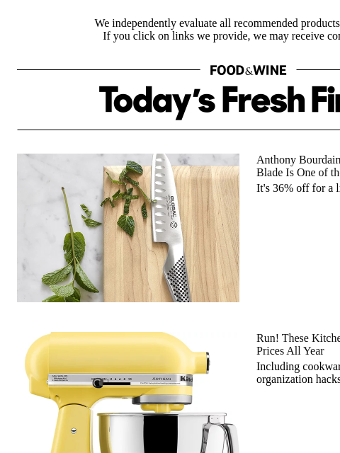 foodandwine newsletter: Run! These Kitchen Finds Are at Their Lowest Price...