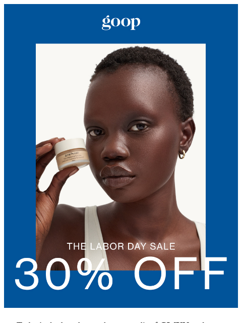 goop newsletter: last day for 30% off