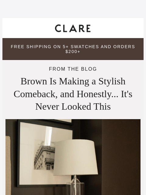 clare newsletter: Brown is beating the boring allegations 🤎