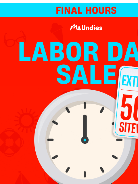 meundies newsletter: 50% Off Ends Tonight