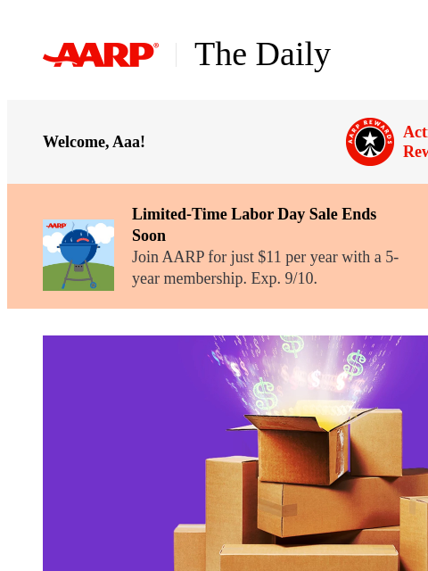 aarp newsletter: The Daily — Hidden Treasures: Valuable Finds in Yo...