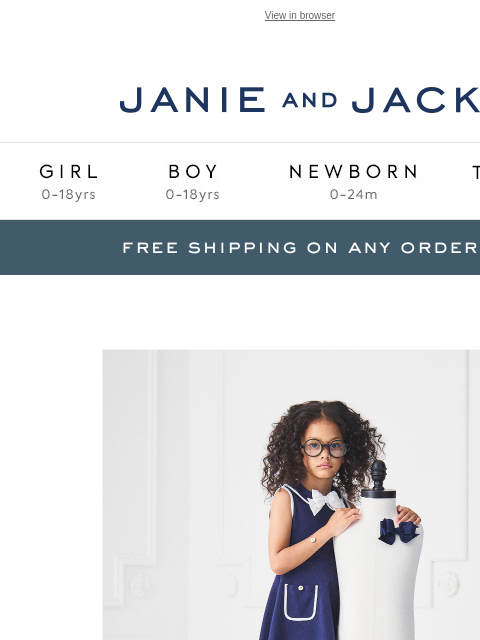 janieandjack newsletter: FYI: your free shipping ends tonight...