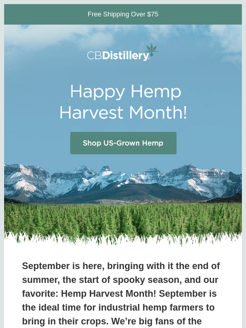 thecbdistillery newsletter: Happy Hemp Harvest Month!