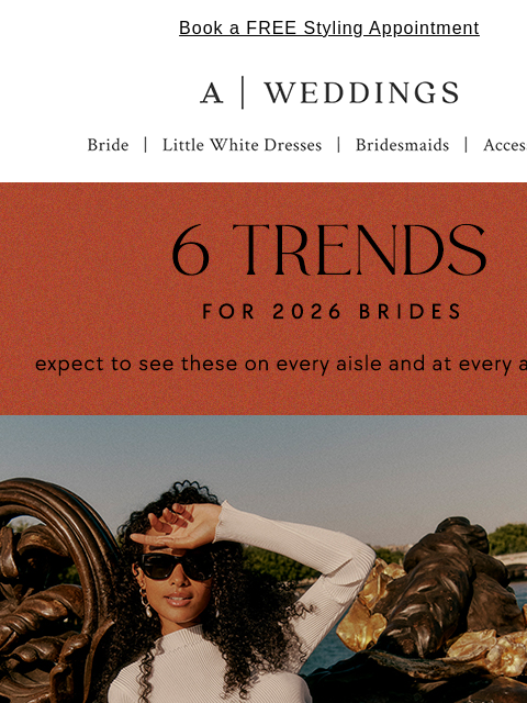 anthropologie newsletter: 6 Trends for 2026 Brides