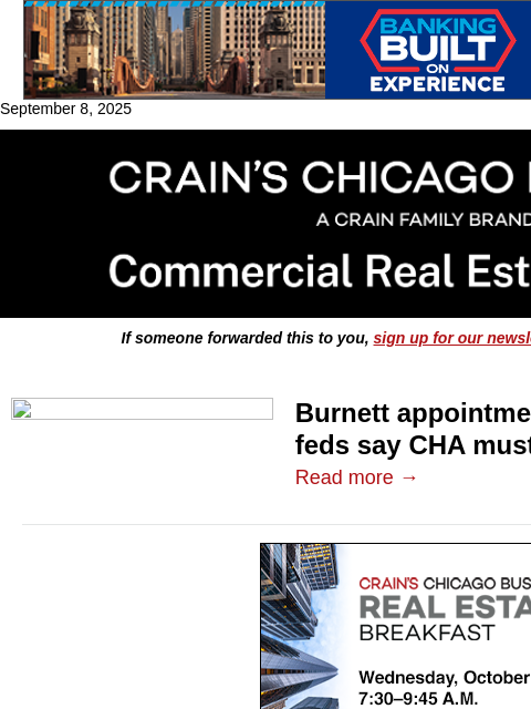 crainalerts newsletter: More CHA leadership delays