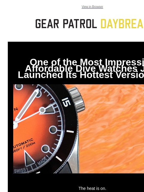 gearpatrol newsletter: We Guarantee You’ve Never Seen a Chronograph Watch...