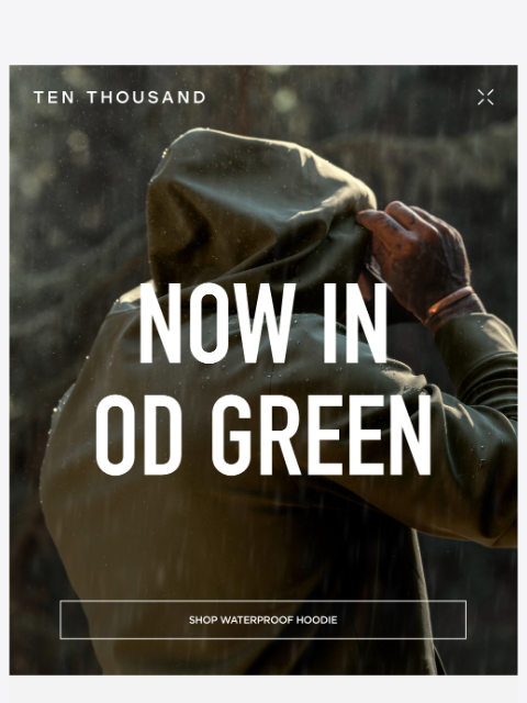 tenthousand newsletter: Fresh Drop: OD Green Waterproof Hoodie