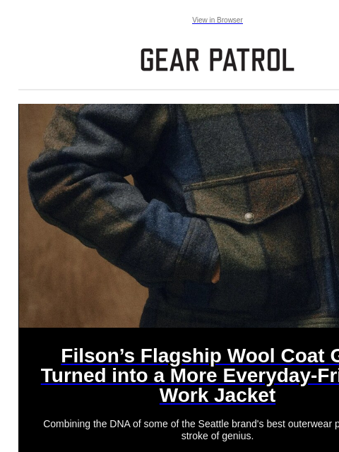 gearpatrol newsletter: Filon's Classic Wool Coat Just Got Reworked