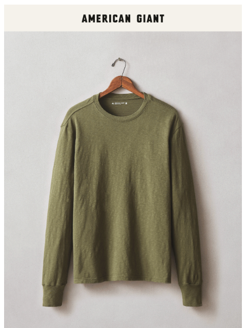 american-giant newsletter: Premium Long Sleeves
