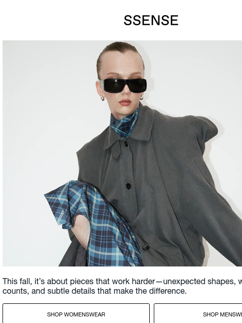 ssense newsletter: Fall’s First Layers Are In