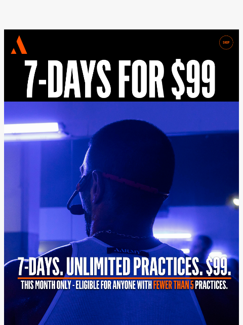 aarmy newsletter: 7 Day Starter. Unlimited Practices. $99. 🫡