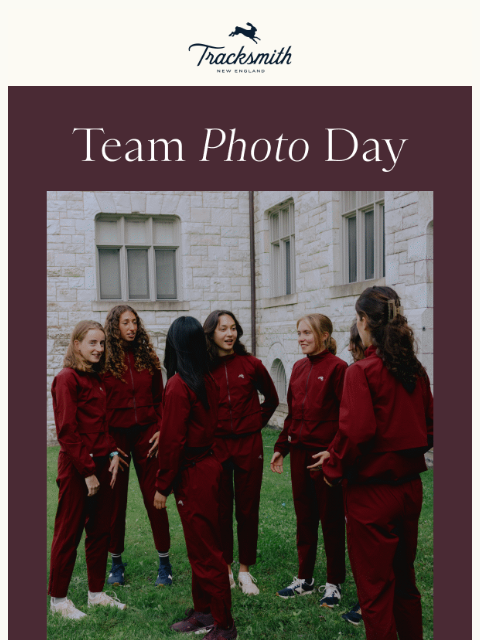 tracksmith newsletter: Team Photo Day