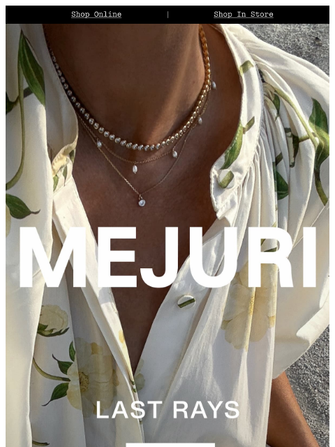 mejuri newsletter: Summer’s Almost Over