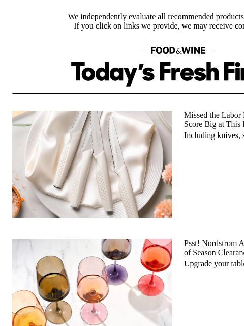 foodandwine newsletter: Run! End of Season Deals Are Just Getting Started ...