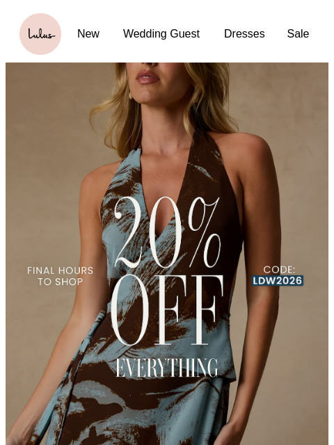 lulus newsletter: YOU 👇 CAN'T 👇 MISS 👇 THIS 👇 SALE