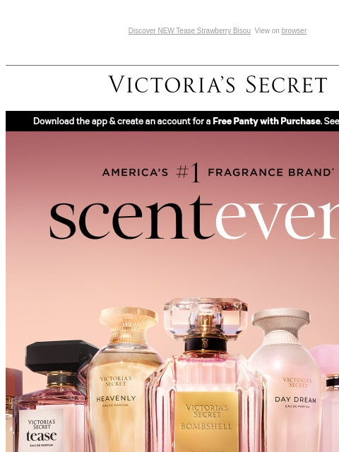 victoriassecret newsletter: Last Day for SCENT EVENT