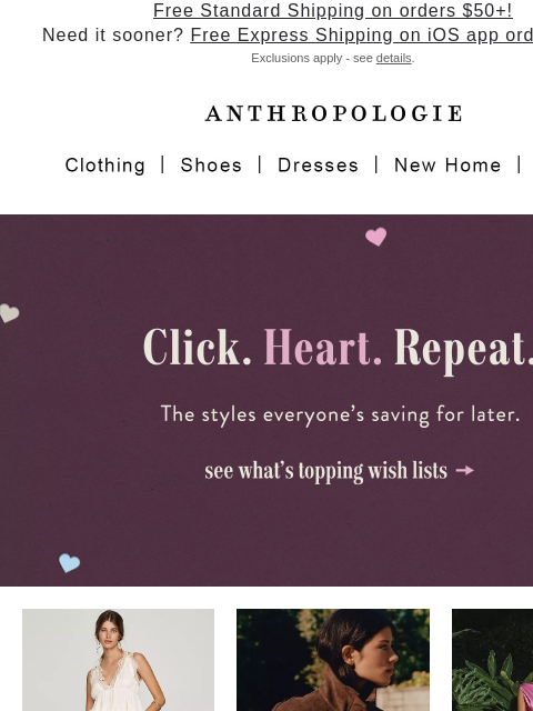 anthropologie newsletter: A lot to love in here