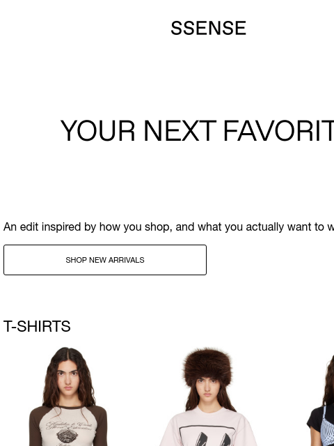 ssense newsletter: New picks: T-SHIRTS, LOW TOP SNEAKERS and more