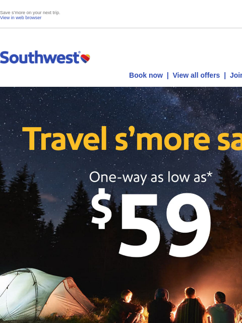 southwest newsletter: $59 sale fares! 🔥🔥