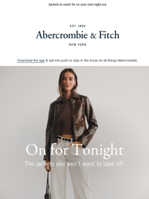 abercrombie newsletter: Coat Check →