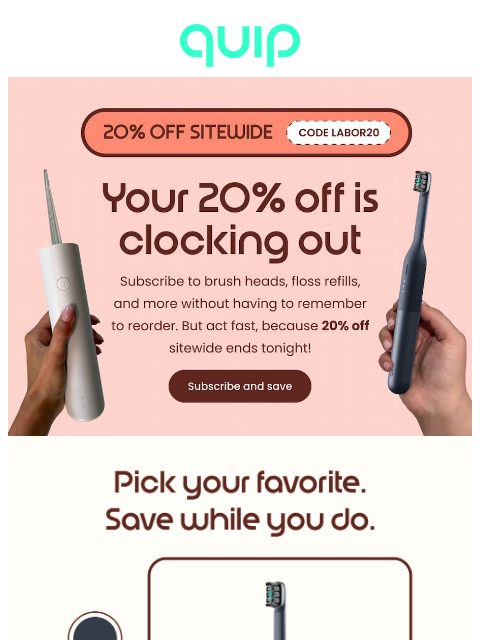 getquip newsletter: Last chance to stock up + save 20%