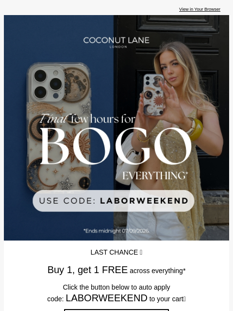 coconut-lane newsletter: LAST FEW HOURS of Labor Day offer⏳💖