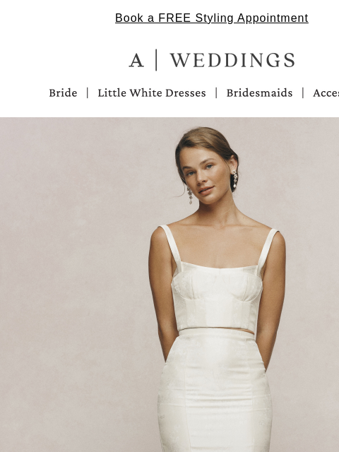 anthropologie newsletter: Better together (you + these bridal sets)