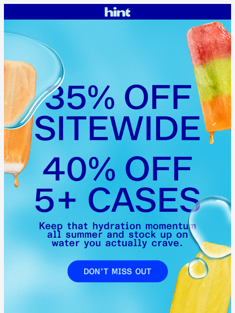 drinkhint newsletter: 40% off 5+ cases?