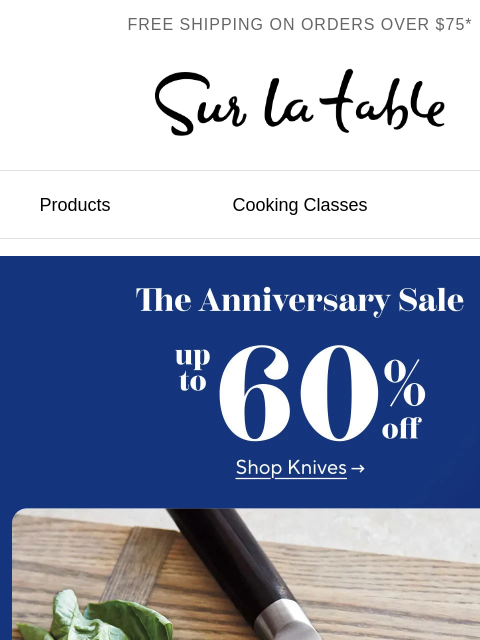 surlatable newsletter: The foundation of every kitchen. 🔪